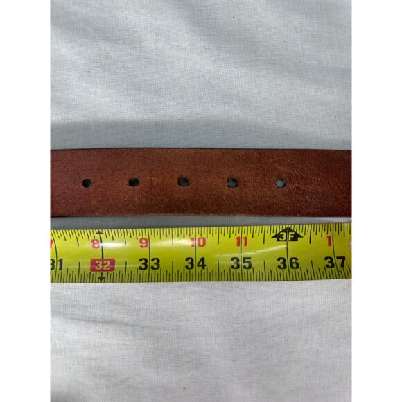 Coldwater Creek Women’s sz S Genuine Leather Elephant Embossed Belt Brown - Picture 9 of 10